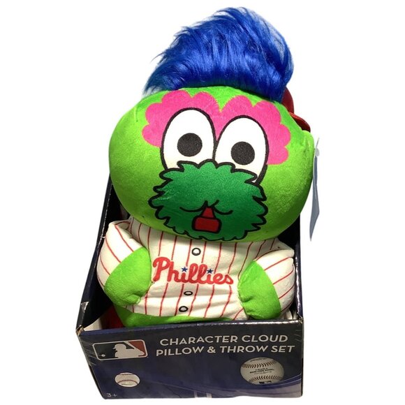 Philadelphia Phillies Phanatic Character 8" Cloud Pillow & Throw Set MLB - Picture 1 of 6